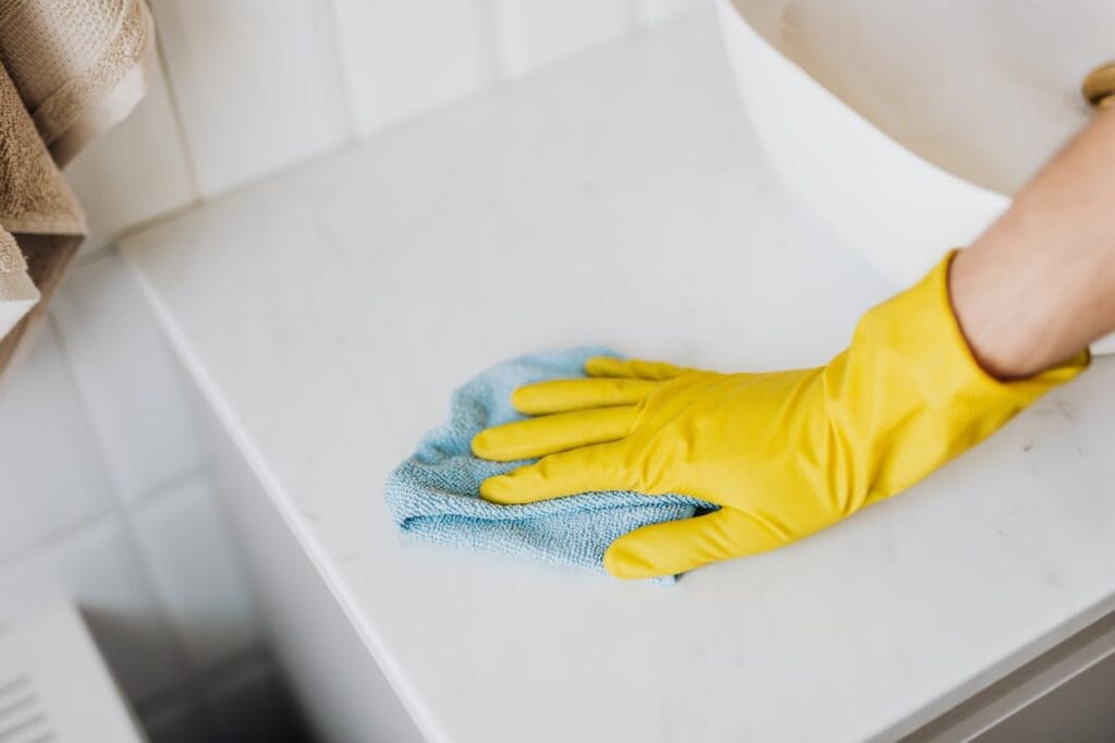 cleaning quartz countertop flower mound texas